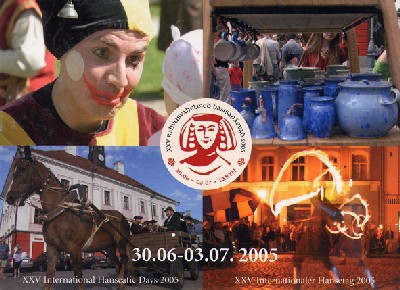 25. rahvusvahelised Hansapäevad toimuvad Tartus 30. juunist 3. juulini. Üritust kuulutavaid postkaarte jagati Eesti postkontorites tasuta. Fotod: Alan Proosa ja Taavi Piibemann - pics/2005/10411_1.jpg