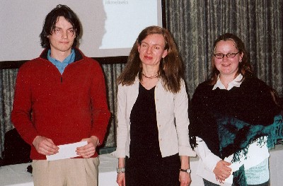 Ekbaumi fondi stipendiaadid: Madis Org, Karin Ilves Bergen, Taimi Marley. - pics/2005/9522_1.jpg