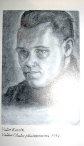 Pildil: Valter Kannik. Raamatus avaldatud Valdur Ohaka pliiatsijoonistus,
 1954 - pics/2007/15651_1.jpg
