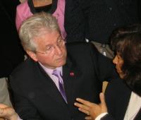 Minister Mike Colle being approached by a constituent in 2006 (for a grant?).<br> Photo: Adu Raudkivi - pics/2007/17101_3_t.jpg
