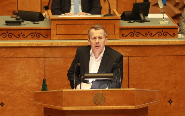  MP Jürgen Ligi (Reform) speaking before the Riigikogu. Source: Priit Mürk/ERR - pics/2018/12/52712_001.jpg