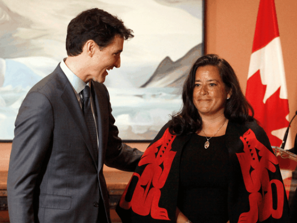 Prime Minister Justin Trudeau with Jody Wilson-Raybould the day it was announced she was being moved to veterans affairs minister from justice minister, January 14, 2019. - pics/2021/09/58601_001_t.png