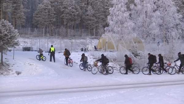 Migrandid Soome piiril. Foto: kuvatõmmis - pics/2023/11/60647_001_t.jpg
