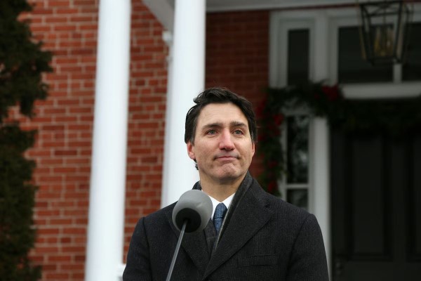 Kanada peamister Justin Trudeau teatamas oma tagasiastumisest. - pics/2025/01/61433_001_t.jpg